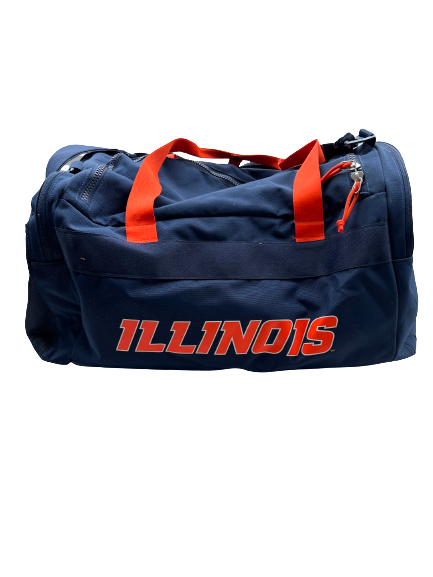 Brandon Peters Illinois Football Team Issued Travel Duffel Bag