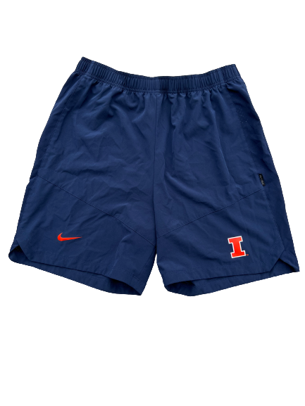 Brandon Peters Illinois Football Team Issued Workout Shorts (Size L)