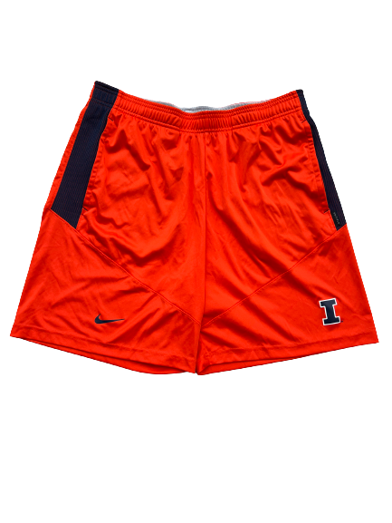 Brandon Peters Illinois Football Team Issued Workout Shorts (Size L)