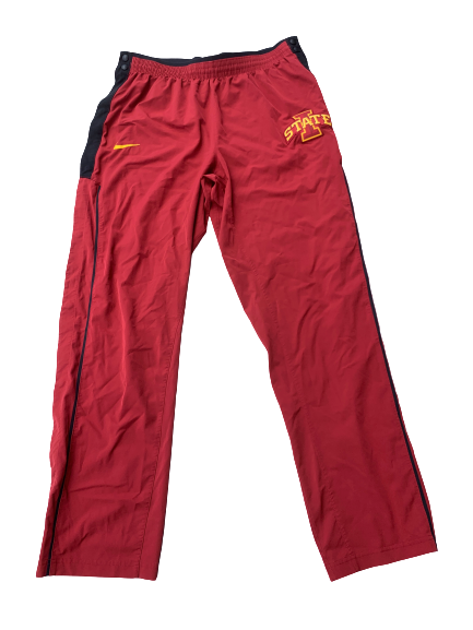 Michael Jacobson Iowa State Basketball Pre-Game Snap Button Sweatpants (Size XLT)