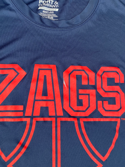 Ryan Woolridge Gonzaga Basketball Team Issued Long Sleeve Workout Shirt (Size L)