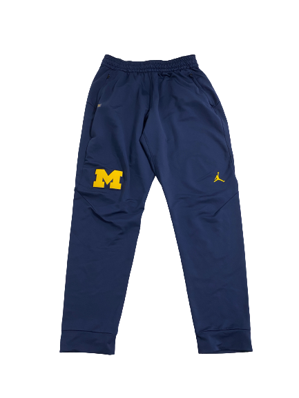 Grant Perry Michigan Football Team-Issued Sweatpants With Player Tag (Size L)