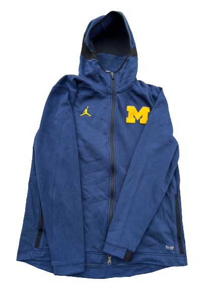 Brandon Peters Michigan Football Team Issued Jacket with Player Tag (Size XL)