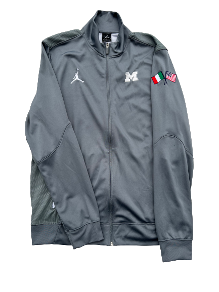 Brandon Peters Michigan Football Team Exclusive 2017 Italy Trip Jacket (Size L)