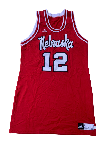 Michael Jacobson Nebraska Huskers Throwback Game-Worn Jersey (2/26/2017)(Size L)