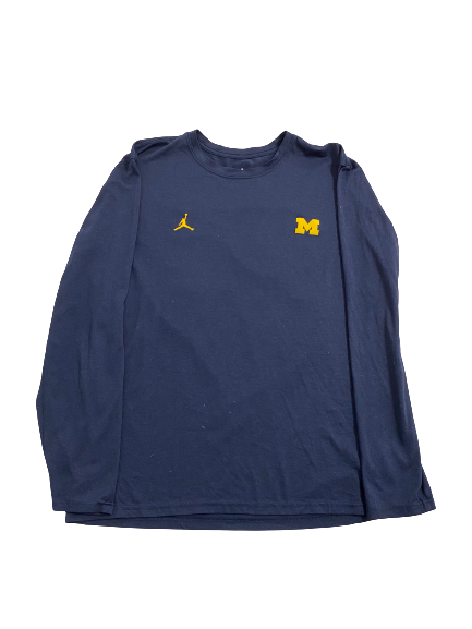 Tru Wilson Michigan Football Player-Exclusive Long Sleeve Shirt With Name and Number on Back (Size L)