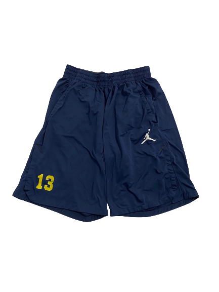 Tru Wilson Michigan Football Team-Issued Shorts With Number (Size L)