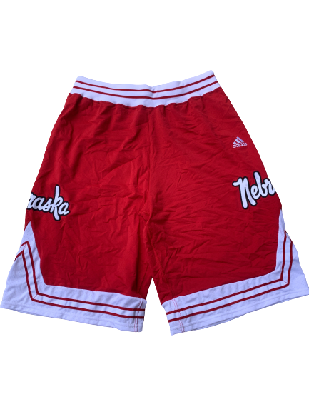Michael Jacobson Nebraska Huskers Throwback Game-Worn Shorts (2/26/2017)(Size L)