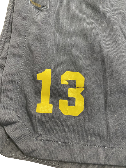 Tru Wilson Michigan Football Team-Issued Shorts With Number (Size L)