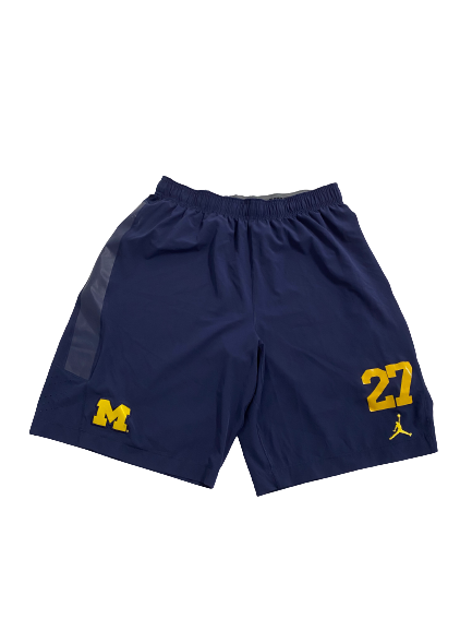 Tru Wilson Michigan Football Player-Exclusive Shorts With Number (Size L)