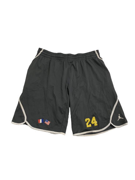 Tru Wilson Michigan Football "France Trip" Player-Exclusive Shorts With Number (Size L)