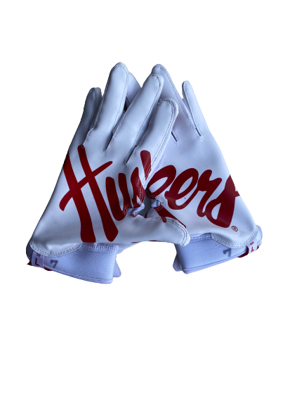 Dicaprio Bootle Nebraska Football Gloves (Size L)
