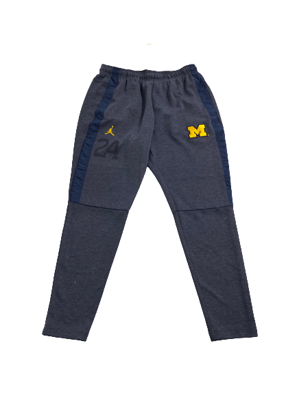 Tru Wilson Michigan Football Player-Exclusive Sweatpants With Number (Size L)