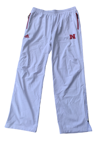 Michael Jacobson Nebraska Adidas Sweatpants (Size XLT)
