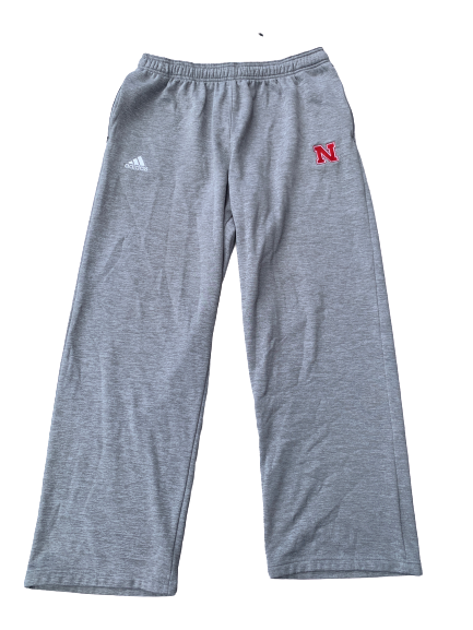 Michael Jacobson Nebraska Adidas Sweatpants (Size XLT)