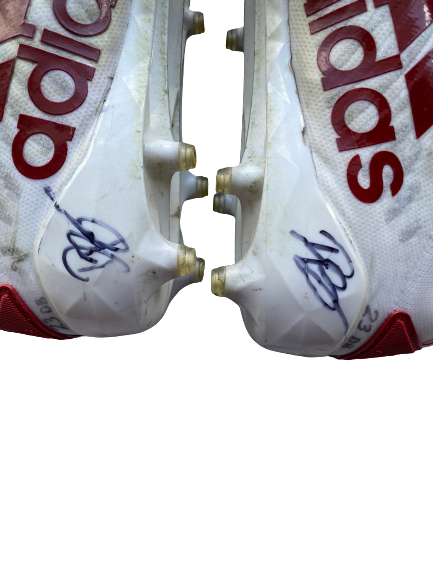 Dicaprio Bootle Nebraska Football Signed Game-Worn Cleats (11/27/20)(Size 10)