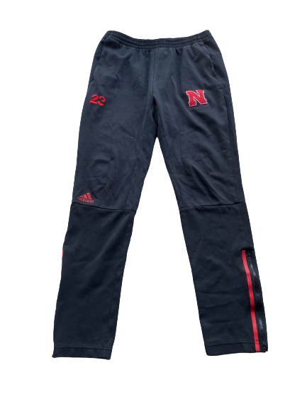 Dicaprio Bootle Nebraska Football Sweatpants With Number (Size LT)