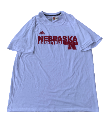 Michael Jacobson Nebraska Basketball Adidas T-Shirt (Size XL)
