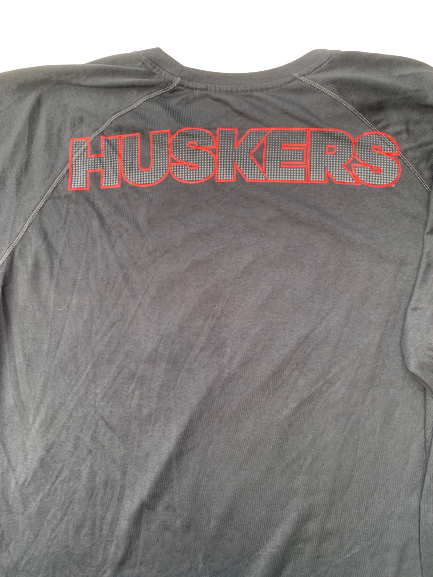 Michael Jacobson Nebraska Huskers Adidas Long Sleeve Shirt (Size XL)