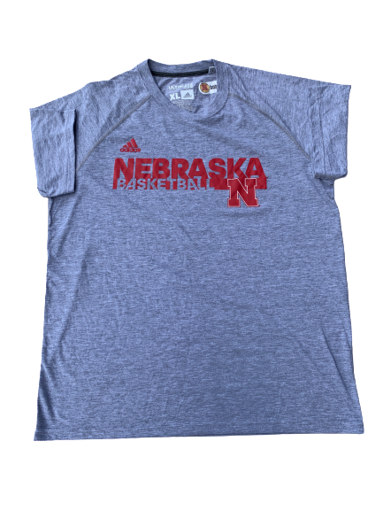 Michael Jacobson Nebraska Basketball Adidas T-Shirt (Size XL)