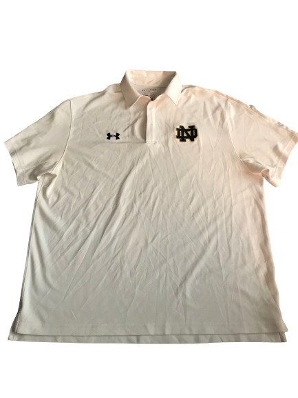 Nyles Morgan Notre Dame Team Exclusive Polo Shirt with Number on Back (Size XL)