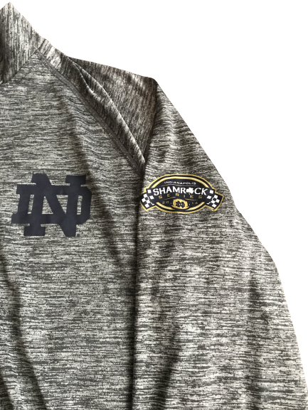 Nyles Morgan Notre Dame Team Exclusive 2014 Shamrock Series Quarter-Zip Pullover (Size XL)