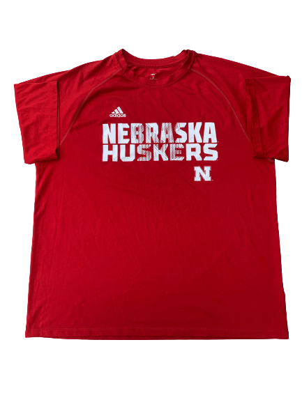 Michael Jacobson Nebraska Huskers Adidas T-Shirt (Size XL)