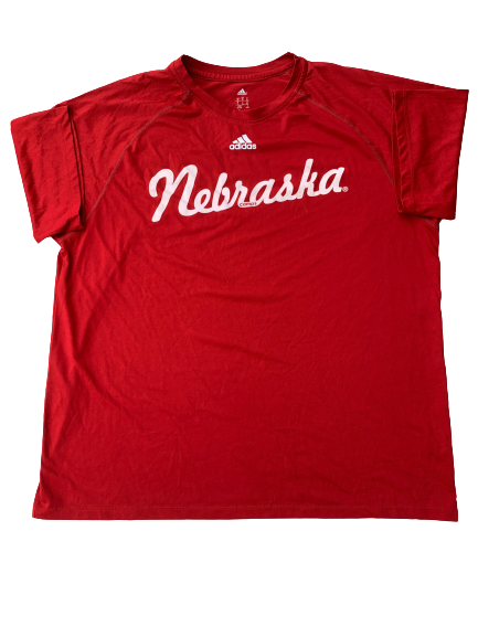 Michael Jacobson Nebraska Adidas T-Shirt (Size XL)