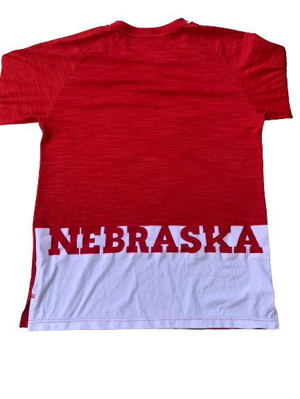 Michael Jacobson Nebraska Adidas Long Sleeve Shirt (Size XL)