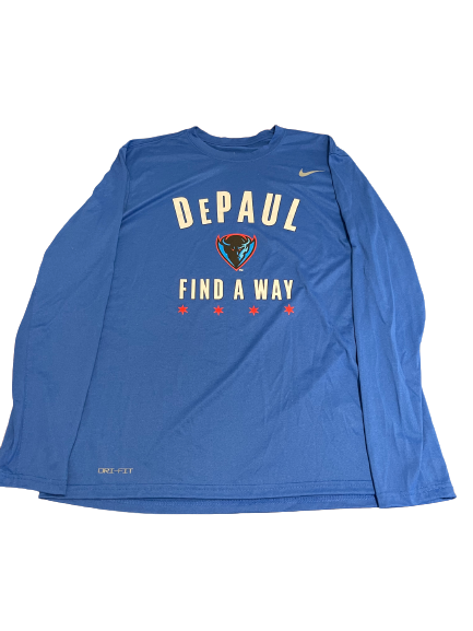 Shaheed Medlock DePaul Basketball Team Issued Pre-Game Warm-Up / Shooting Shirt (Size XL) - New with Tags