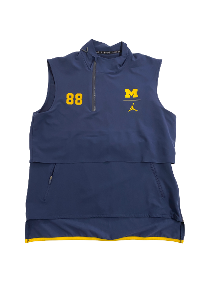 Grant Perry Michigan Football Player-Exclusive Pre-Game Sleeveless Hoodie With 