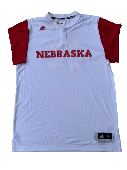 Michael Jacobson Nebraska Pre-Game Warm Up Shirt (Size XL)