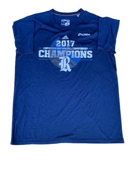 Dane Myers Rice Baseball "2017 Conference USA Champions" T-Shirt (Size XL)
