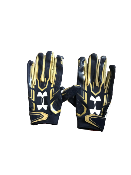Nyles Morgan Notre Dame Team Exclusive Football Gloves (Size XXL)