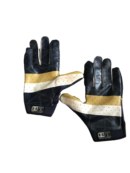 Nyles Morgan Notre Dame Team Exclusive Football Gloves