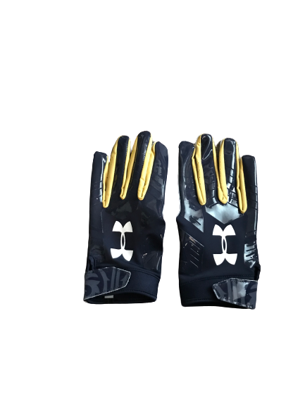 Nyles Morgan Notre Dame Team Exclusive Football Gloves (Size XXL)
