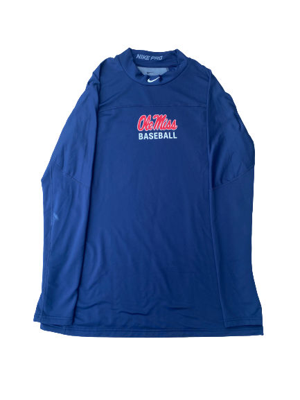 Greer Holston Ole Miss Baseball Team Issued Long Sleeve Workout Shirt (Size XL)