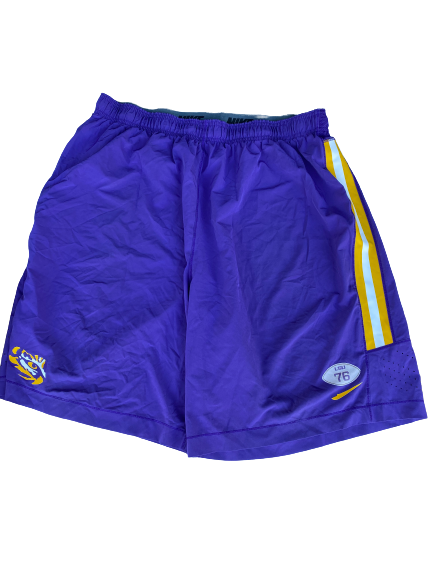 Garrett Brumfield LSU Football Team Issued Shorts (Size XXXL) - Given to him by Austin Deculus (