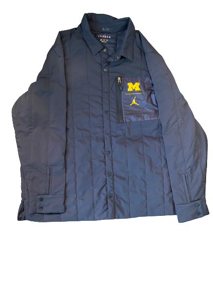 Cesar Ruiz Michigan Football Team Exclusive Coat (Size XXXL) - Obtained from Nick Eubanks