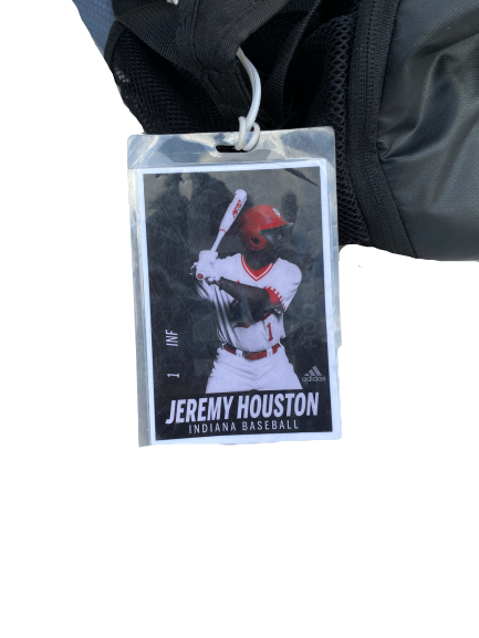 Jeremy Houston Indiana Baseball Team Issued Backpack with Travel Tag