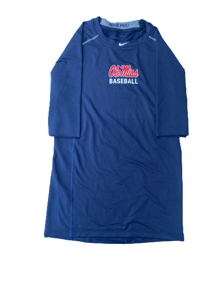 Greer Holston Ole Miss Baseball Team Issued Workout Shirt (Size 3XL)