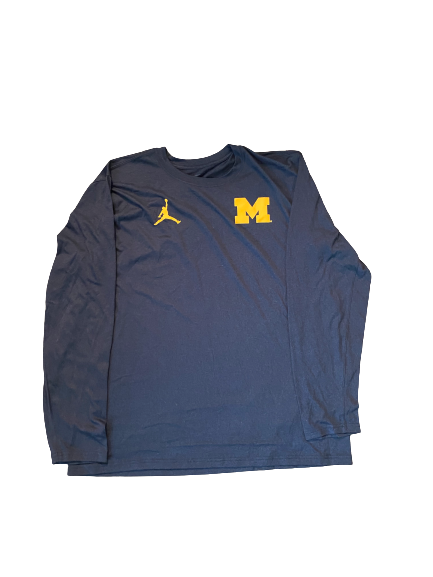 Nick Eubanks Michigan Football Team Issued Long Sleeve Shirt (Size XL)