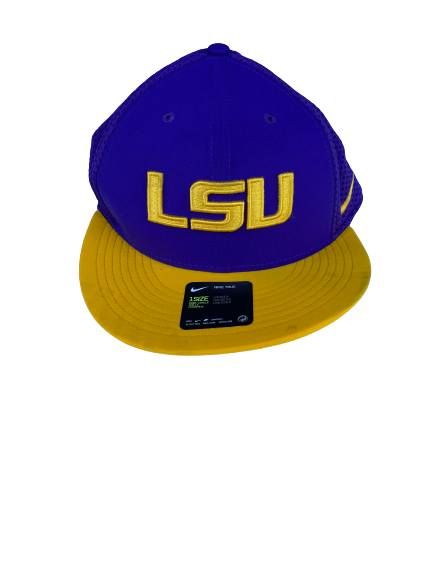 Garrett Brumfield LSU Football Lot of (2) Team Issued Adjustable Hats