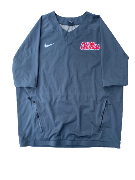 Greer Holston Ole Miss Baseball Team Issued Batting Practice Pullover (Size XL)
