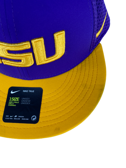Garrett Brumfield LSU Football Lot of (2) Team Issued Adjustable Hats