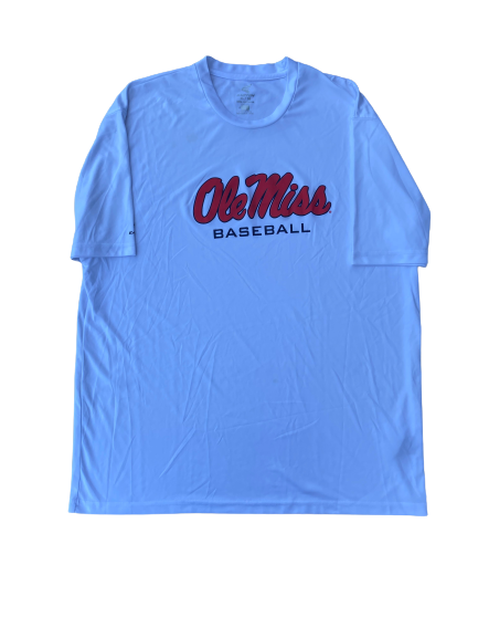 Greer Holston Ole Miss Baseball Team Issued Workout Shirt (Size XL)