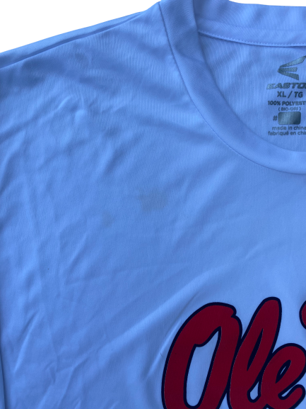 Greer Holston Ole Miss Baseball Team Issued Workout Shirt (Size XL)