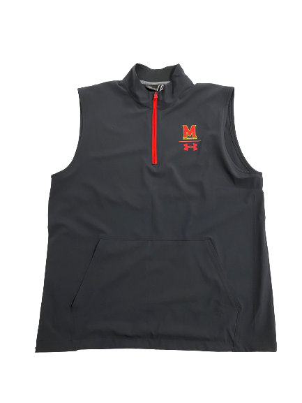 Derek Kief Maryland Football Team-Issued Sleeveless Hoodie (Size L)
