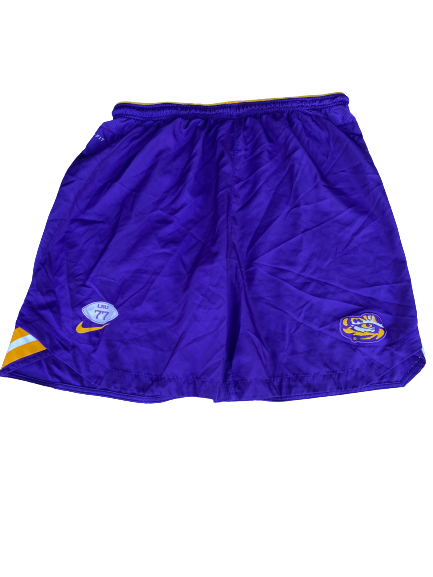 Saahdiq Charles LSU Football Team Issued Shorts (Size XXXL)