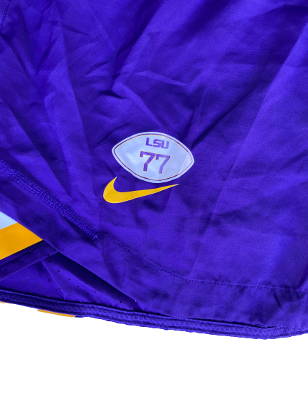 Saahdiq Charles LSU Football Team Issued Shorts (Size XXXL)